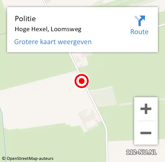 Locatie op kaart van de 112 melding: Politie Hoge Hexel, Loomsweg op 17 juli 2019 19:34