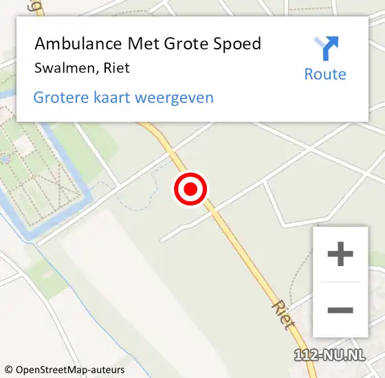 Locatie op kaart van de 112 melding: Ambulance Met Grote Spoed Naar Swalmen, Riet op 7 april 2014 20:49