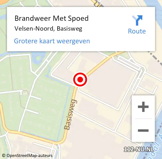 Locatie op kaart van de 112 melding: Brandweer Met Spoed Naar Velsen-Noord, Basisweg op 18 juli 2019 21:37