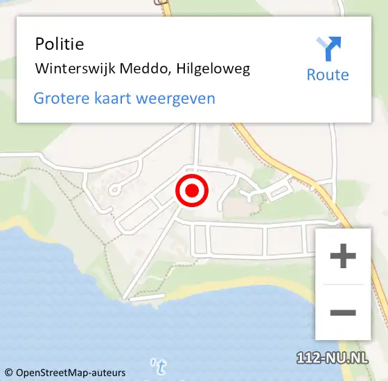 Locatie op kaart van de 112 melding: Politie Winterswijk Meddo, Hilgeloweg op 20 juli 2019 12:49