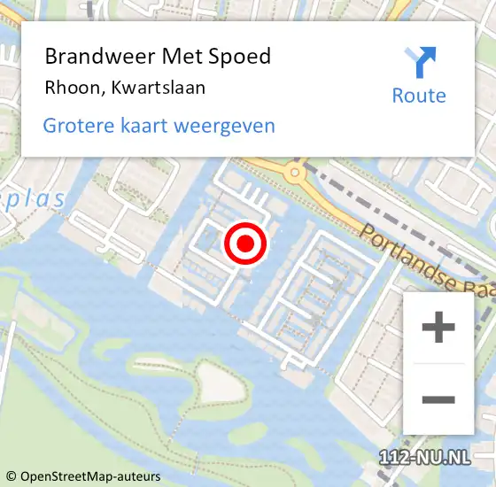 Locatie op kaart van de 112 melding: Brandweer Met Spoed Naar Rhoon, Kwartslaan op 20 juli 2019 21:29