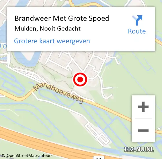 Locatie op kaart van de 112 melding: Brandweer Met Grote Spoed Naar Muiden, Nooit Gedacht op 21 juli 2019 10:22