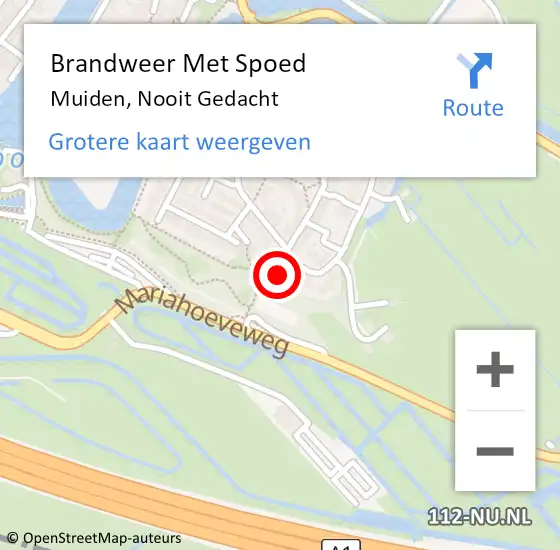 Locatie op kaart van de 112 melding: Brandweer Met Spoed Naar Muiden, Nooit Gedacht op 21 juli 2019 10:24