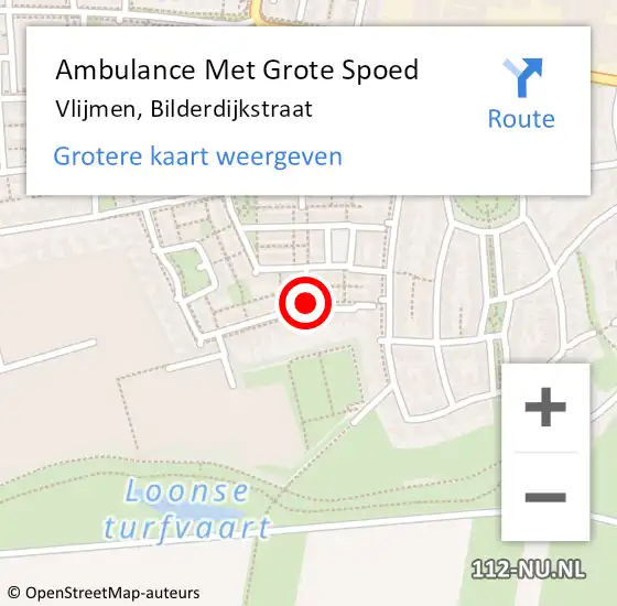 Locatie op kaart van de 112 melding: Ambulance Met Grote Spoed Naar Vlijmen, Bilderdijkstraat op 21 juli 2019 13:26