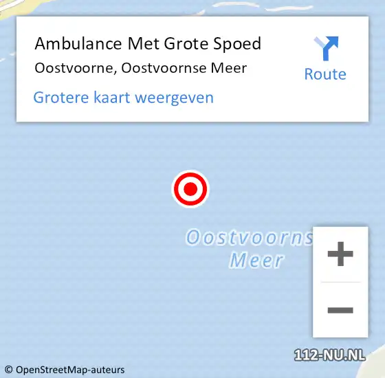 Locatie op kaart van de 112 melding: Ambulance Met Grote Spoed Naar Oostvoorne, Oostvoornse Meer op 21 juli 2019 15:49