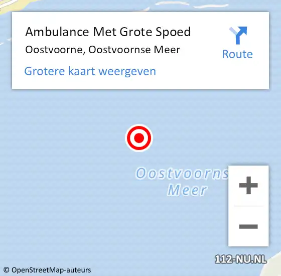 Locatie op kaart van de 112 melding: Ambulance Met Grote Spoed Naar Oostvoorne, N Oever Oostvoornse Meer op 21 juli 2019 15:53