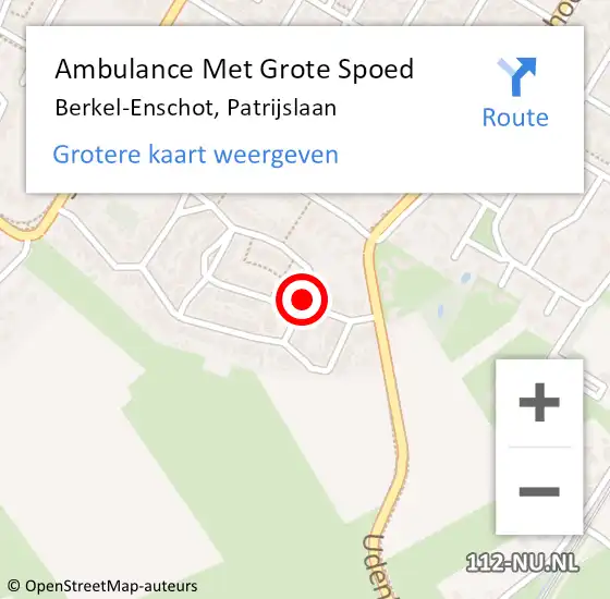 Locatie op kaart van de 112 melding: Ambulance Met Grote Spoed Naar Berkel-Enschot, Patrijslaan op 21 juli 2019 17:20