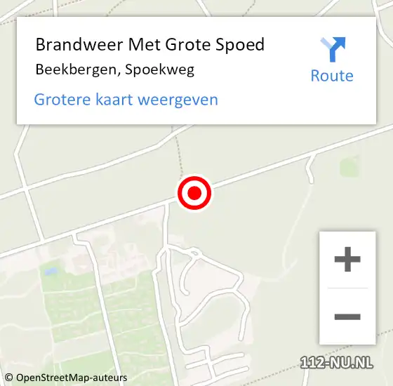 Locatie op kaart van de 112 melding: Brandweer Met Grote Spoed Naar Beekbergen, Spoekweg op 21 juli 2019 22:47