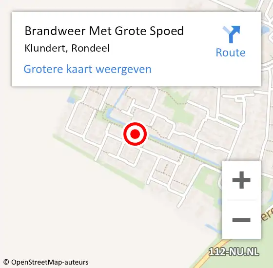 Locatie op kaart van de 112 melding: Brandweer Met Grote Spoed Naar Klundert, Rondeel op 22 juli 2019 11:20