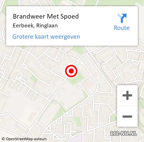 Locatie op kaart van de 112 melding: Brandweer Met Spoed Naar Eerbeek, Ringlaan op 22 juli 2019 11:23