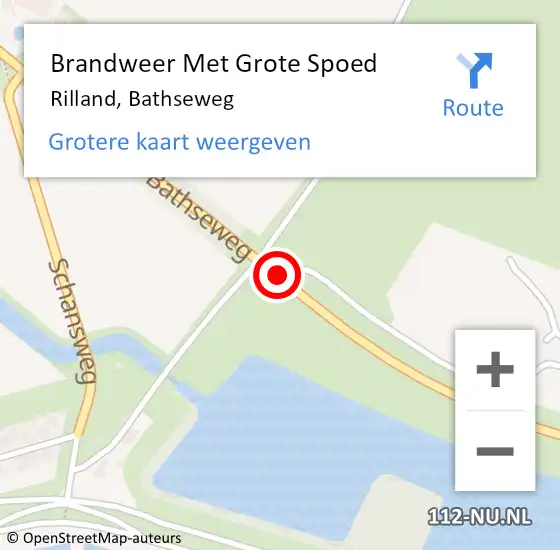 Locatie op kaart van de 112 melding: Brandweer Met Grote Spoed Naar Rilland, Bathseweg op 22 juli 2019 15:12