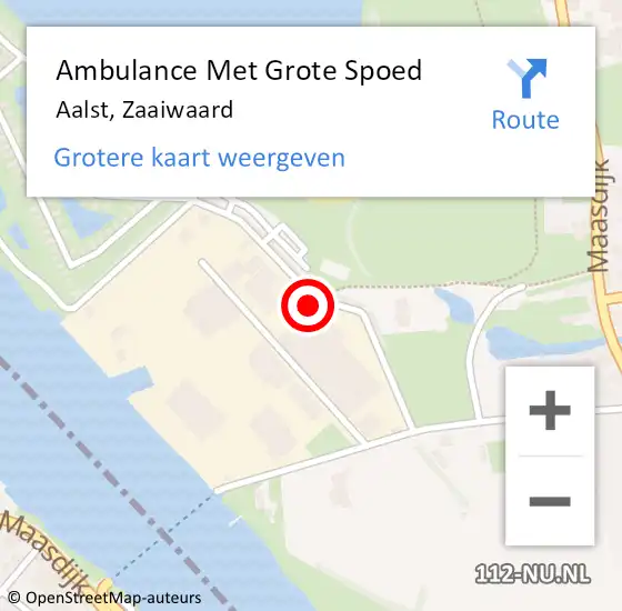 Locatie op kaart van de 112 melding: Ambulance Met Grote Spoed Naar Aalst, Zaaiwaard op 22 juli 2019 18:58