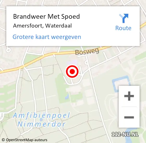 Locatie op kaart van de 112 melding: Brandweer Met Spoed Naar Amersfoort, Waterdaal op 22 juli 2019 21:25