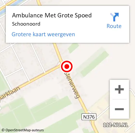 Locatie op kaart van de 112 melding: Ambulance Met Grote Spoed Naar Schoonoord op 22 juli 2019 21:34