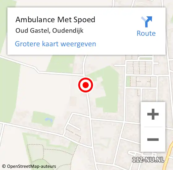 Locatie op kaart van de 112 melding: Ambulance Met Spoed Naar Oud Gastel, Oudendijk op 22 juli 2019 22:00