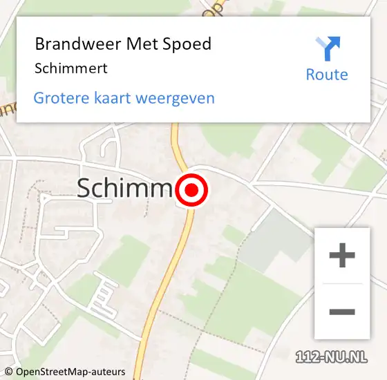 Locatie op kaart van de 112 melding: Brandweer Met Spoed Naar Schimmert op 23 juli 2019 00:19