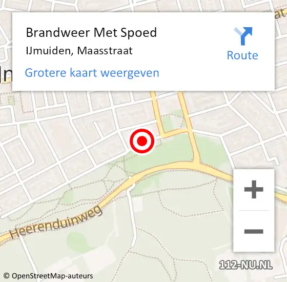 Locatie op kaart van de 112 melding: Brandweer Met Spoed Naar IJmuiden, Maasstraat op 23 juli 2019 02:23