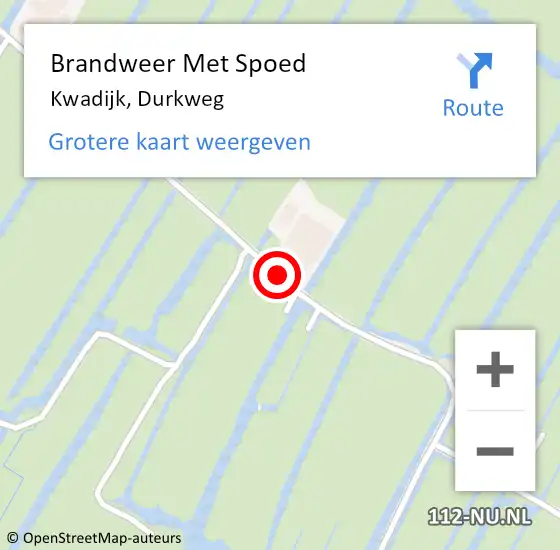 Locatie op kaart van de 112 melding: Brandweer Met Spoed Naar Kwadijk, Durkweg op 23 juli 2019 07:44