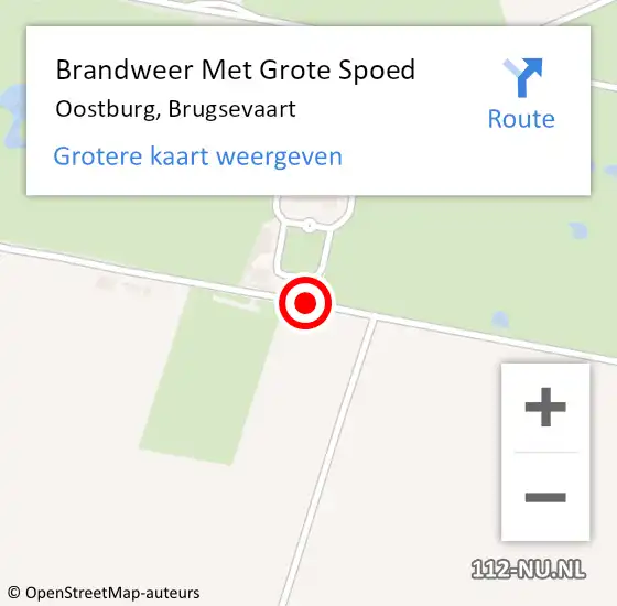 Locatie op kaart van de 112 melding: Brandweer Met Grote Spoed Naar Oostburg, Brugsevaart op 23 juli 2019 11:28