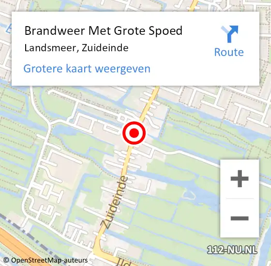 Locatie op kaart van de 112 melding: Brandweer Met Grote Spoed Naar Landsmeer, Zuideinde op 23 juli 2019 11:43