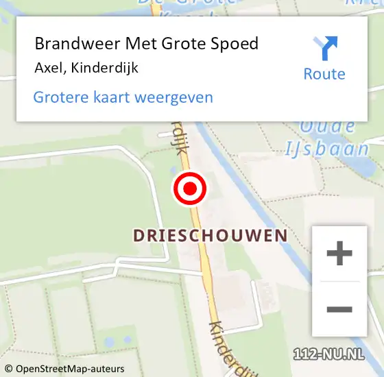 Locatie op kaart van de 112 melding: Brandweer Met Grote Spoed Naar Axel, Kinderdijk op 23 juli 2019 14:14