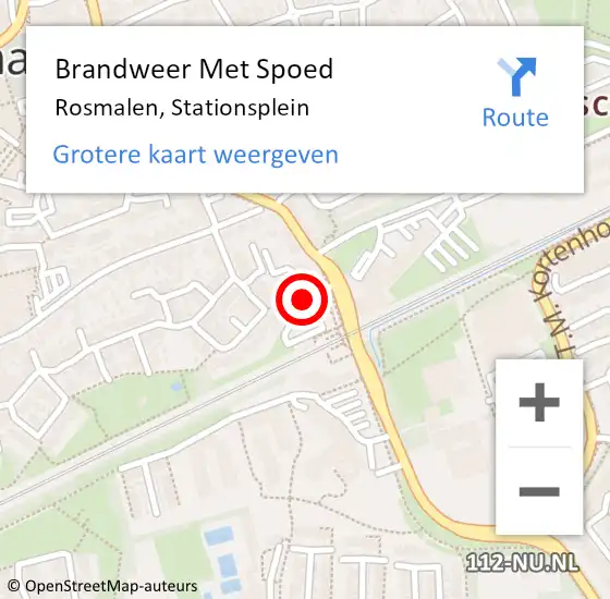 Locatie op kaart van de 112 melding: Brandweer Met Spoed Naar Rosmalen, Stationsplein op 23 juli 2019 18:04