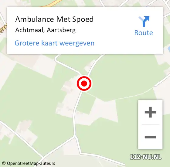 Locatie op kaart van de 112 melding: Ambulance Met Spoed Naar Achtmaal, Aartsberg op 24 juli 2019 02:22