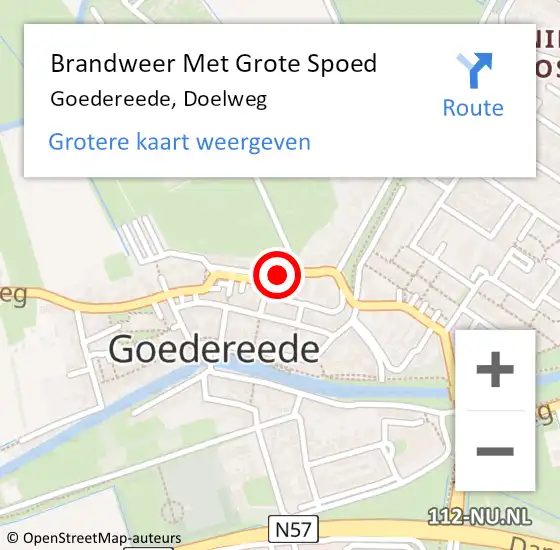 Locatie op kaart van de 112 melding: Brandweer Met Grote Spoed Naar Goedereede, Doelweg op 24 juli 2019 07:06