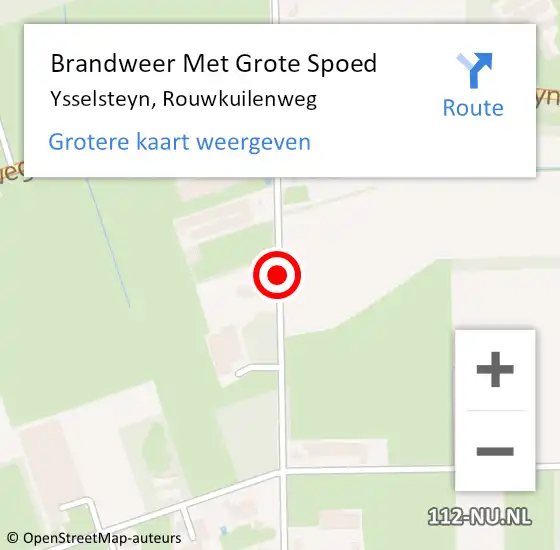 Locatie op kaart van de 112 melding: Brandweer Met Grote Spoed Naar Ysselsteyn, Rouwkuilenweg op 24 juli 2019 13:43