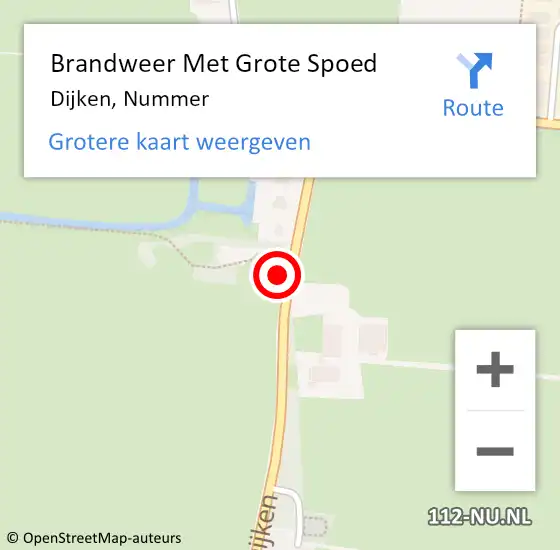 Locatie op kaart van de 112 melding: Brandweer Met Grote Spoed Naar Dijken, Nummer op 24 juli 2019 17:07