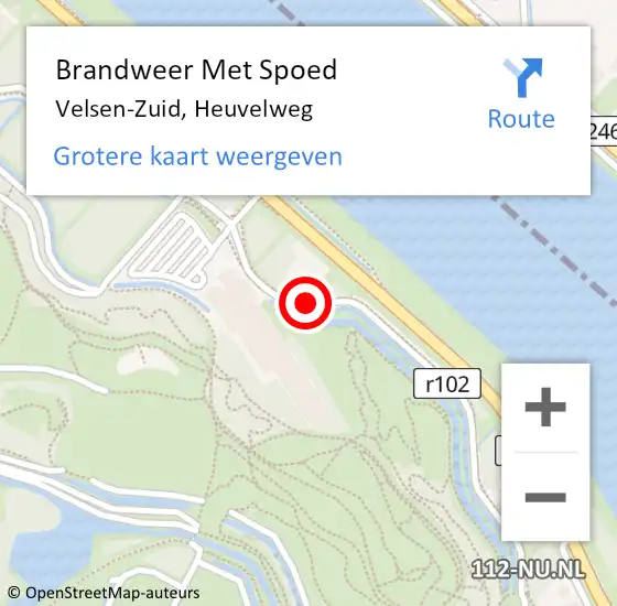 Locatie op kaart van de 112 melding: Brandweer Met Spoed Naar Velsen-Zuid, Heuvelweg op 24 juli 2019 18:42