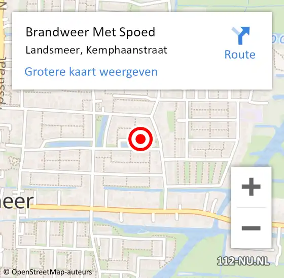 Locatie op kaart van de 112 melding: Brandweer Met Spoed Naar Landsmeer, Kemphaanstraat op 24 juli 2019 20:11