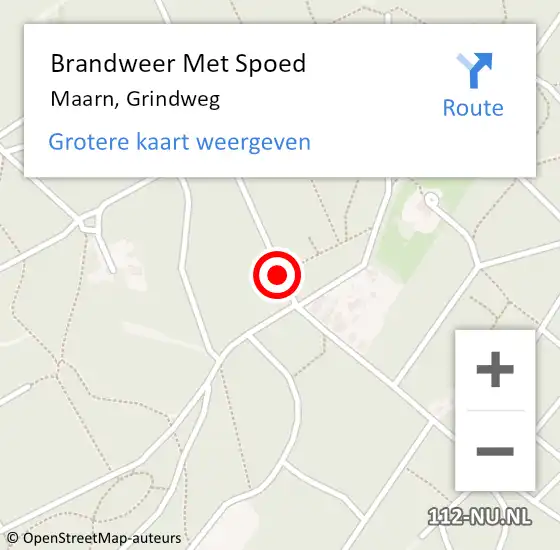 Locatie op kaart van de 112 melding: Brandweer Met Spoed Naar Maarn, Grindweg op 24 juli 2019 20:25