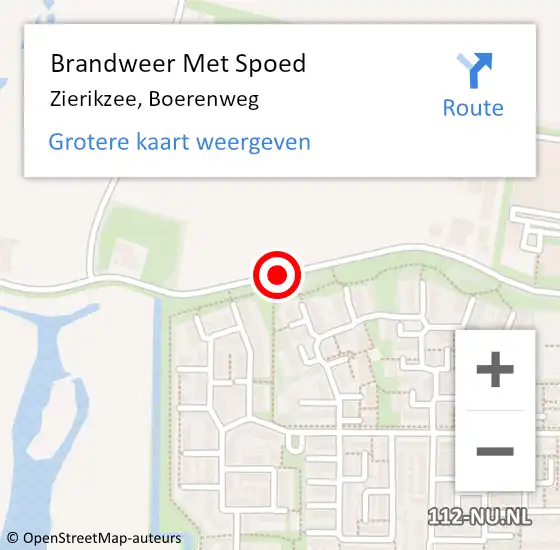 Locatie op kaart van de 112 melding: Brandweer Met Spoed Naar Zierikzee, Boerenweg op 24 juli 2019 21:40