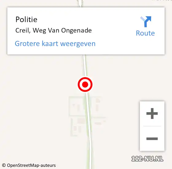 Locatie op kaart van de 112 melding: Politie Creil, Weg Van Ongenade op 8 april 2014 14:54