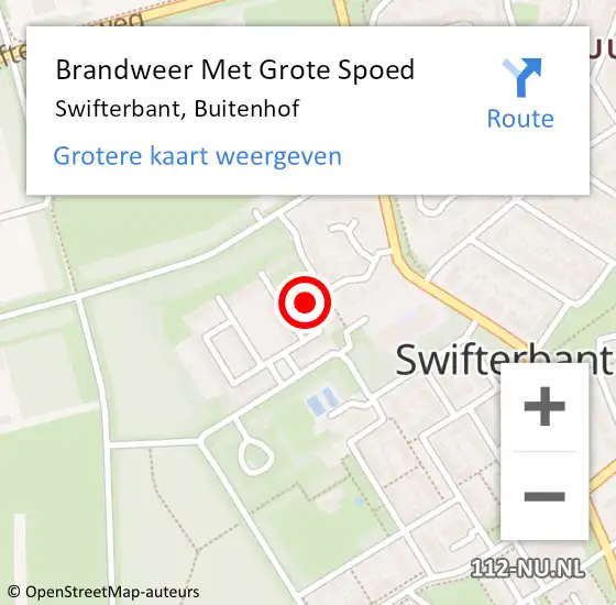 Locatie op kaart van de 112 melding: Brandweer Met Grote Spoed Naar Swifterbant, Buitenhof op 25 juli 2019 04:41