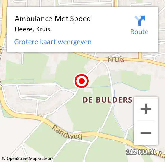 Locatie op kaart van de 112 melding: Ambulance Met Spoed Naar Heeze, Kruis op 25 juli 2019 15:23