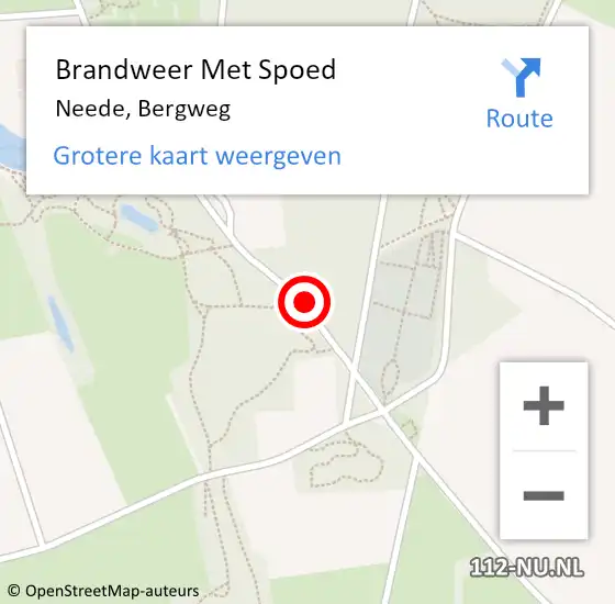 Locatie op kaart van de 112 melding: Brandweer Met Spoed Naar Neede, Bergweg op 25 juli 2019 16:52