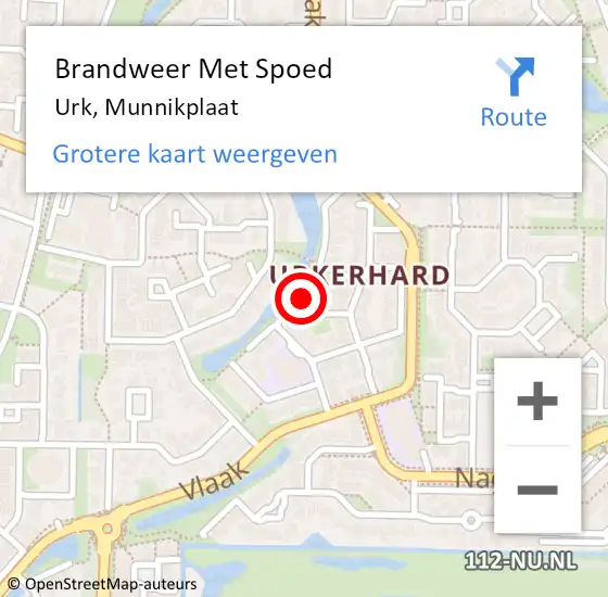 Locatie op kaart van de 112 melding: Brandweer Met Spoed Naar Urk, Munnikplaat op 25 juli 2019 16:57