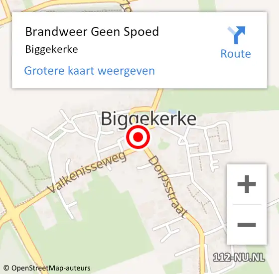 Locatie op kaart van de 112 melding: Brandweer Geen Spoed Naar Biggekerke op 25 juli 2019 17:56