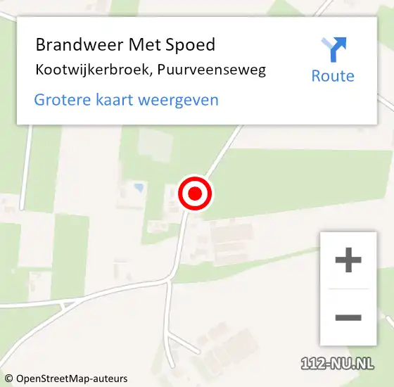 Locatie op kaart van de 112 melding: Brandweer Met Spoed Naar Kootwijkerbroek, Puurveenseweg op 26 juli 2019 13:49