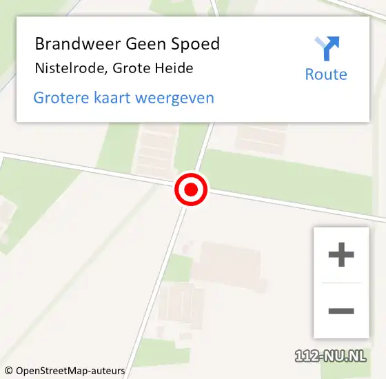 Locatie op kaart van de 112 melding: Brandweer Geen Spoed Naar Nistelrode, Grote Heide op 26 juli 2019 16:09