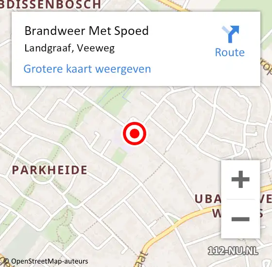 Locatie op kaart van de 112 melding: Brandweer Met Spoed Naar Landgraaf, Veeweg op 26 juli 2019 16:31