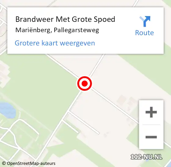 Locatie op kaart van de 112 melding: Brandweer Met Grote Spoed Naar Mariënberg, Pallegarsteweg op 26 juli 2019 16:37