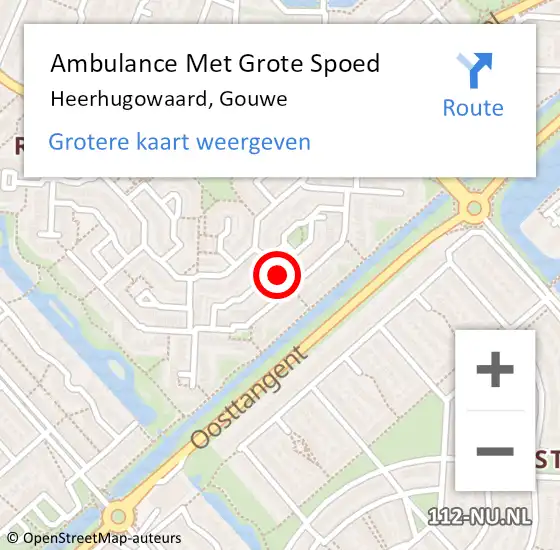 Locatie op kaart van de 112 melding: Ambulance Met Grote Spoed Naar Heerhugowaard, Gouwe op 26 juli 2019 18:00