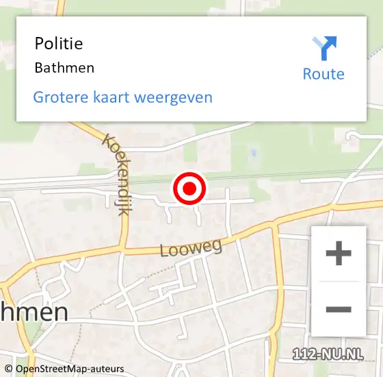 Locatie op kaart van de 112 melding: Politie Bathmen op 26 juli 2019 23:22