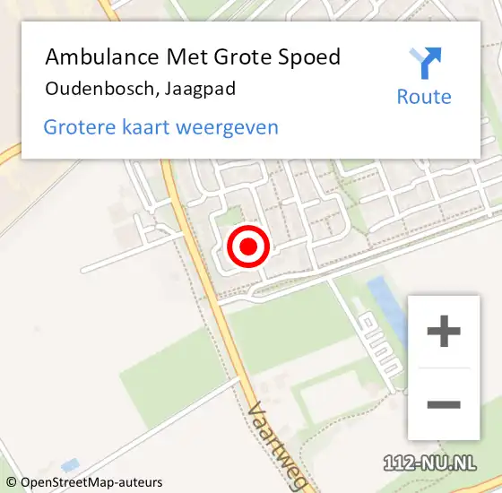 Locatie op kaart van de 112 melding: Ambulance Met Grote Spoed Naar Oudenbosch, Jaagpad op 27 juli 2019 00:59