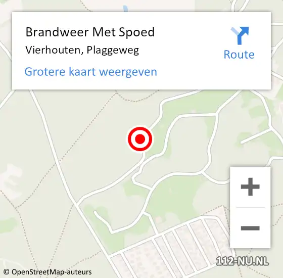 Locatie op kaart van de 112 melding: Brandweer Met Spoed Naar Vierhouten, Plaggeweg op 27 juli 2019 02:47