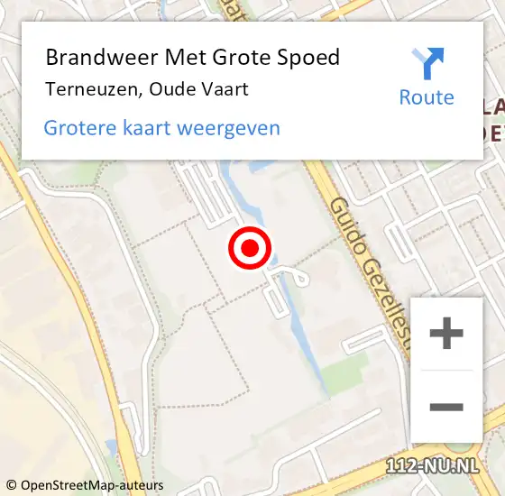 Locatie op kaart van de 112 melding: Brandweer Met Grote Spoed Naar Terneuzen, Oude Vaart op 27 juli 2019 17:07