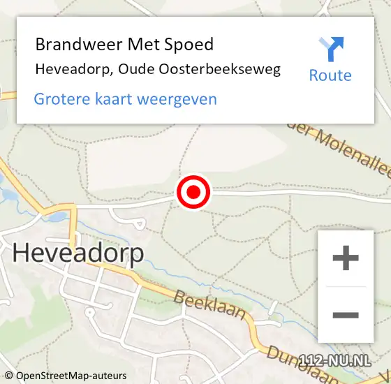 Locatie op kaart van de 112 melding: Brandweer Met Spoed Naar Heveadorp, Oude Oosterbeekseweg op 27 juli 2019 22:55